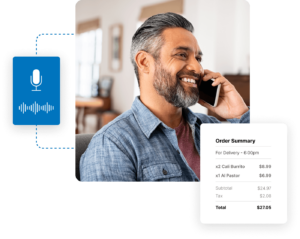 AI powered voice ordering so you never miss a call or order