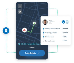 Real-time tracking of catering orders